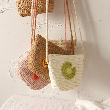 White straw sale crossbody bag