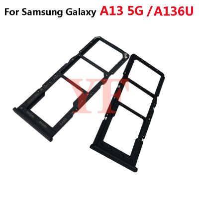 ‘；【。- For  Galaxy A13 A315 A135F A136U 4G 5G A03 Core Sim Card Holder Slot Micro SD Tray