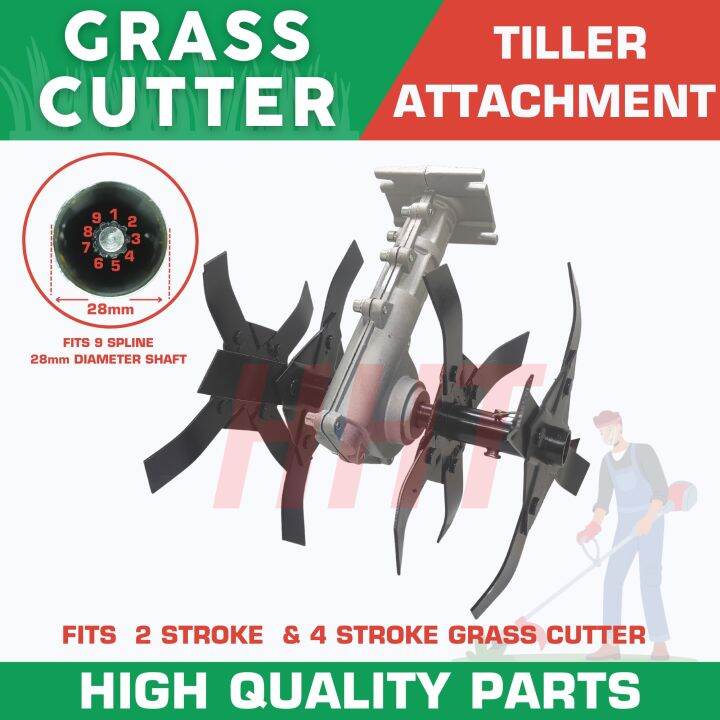 Grass Cutter Tiller Attachment 2 Stroke 4 Stroke Soil Cultivator