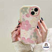 [เยี่ยมมากเซลล์เคสโทรศัพท์] เคสโทรศัพท์ภาพวาดสีน้ำมันดอกไม้ฤดูร้อนเกาหลีใช้ได้กับ IPhone 14 13 12 11 Pro Max X Xs XR 8 7 Plus ฝาหลัง TPU นุ่มกันกระแทกอุปกรณ์ป้องกันเลนส์