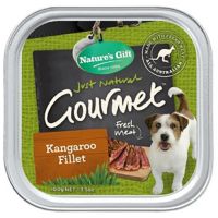 [ลด50%] ล้างสต๊อก!! Natures Gift อาหารสุนัขเนเจอร์สกิฟท์  Kangaroo Fillet (เนื้อจิงโจ้-สำหรับสุนัข)100 g. (x 12 ถาด)