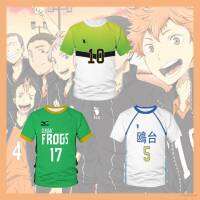 Gp1 ไฮคิว!! ชุดคอสเพลย์ เสื้อยืดแขนสั้น พิมพ์ลาย Kamomedai High School Itachiyama Sendai F