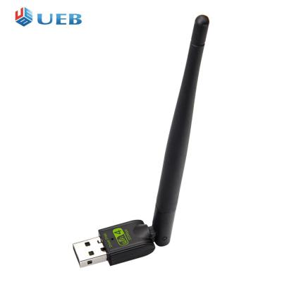 ชิป RTL8192FM ดองเกิล WiFi USB 300Mbps อะแดปเตอร์ WiFi 2.4GHz 5dBi สำหรับแล็ปท็อปเดสก์ท็อปเสาอากาศรอบทิศทาง