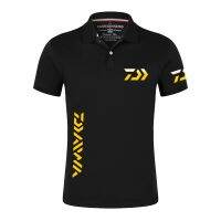 เสื้อโปโลสำหรับผู้ชายเครื่องแต่งกายทางการ2023 Daiwa เสื้อโปโลติดกระดุมสีล้วนระบายอากาศฮิปฮอปแขนสั้นเข้ากับทุกชุด