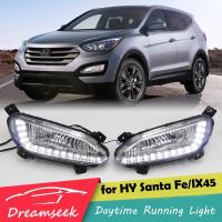 LED DRL สำหรับ Hyundai Santa Fe IX45 2013 2014 2015 Daytime Running Light ไฟตัดหมอก (Single Hole)