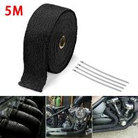 5M Car Glass Fiber Motor Heat Wrap Shield Motorcycle Exhaust Heat Tape Wrap Pipe Wrap Shields Manifold Header