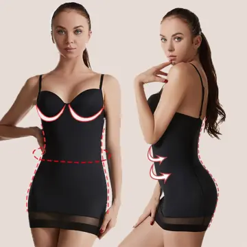 Fashion Women Seamless Full Body Shaper Camisole Slips Dress Underskirt Tummy  Control Slip Waist Girdle Slimming Strapless Shapewear @ Best Price Online