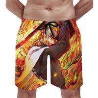 Demon Killer อะนิเมะ Boardshorts ฤดูร้อน Kimetsu No Yaiba วิ่ง Surf Beach Shorts Quick Dry Retro บวกขนาดกางเกงว่ายน้ำ