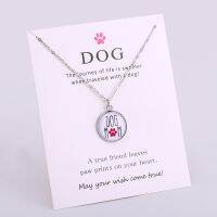 Dogs Mom Cats Paw Chain Necklaces Women Girl Unisex Jewelry Friendship Gift Wholesale Drop Shipping