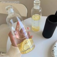 Clear Water Bottle Time Scale Cute Water Drinkware Transparent Milk Juice Cup Plastic Waterbottle Outdoor Shaker Girls Bottles