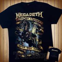 ส่งฟรี RockYeah &amp; HotRock T Shirt 3D เสื้อวง MEGADETH สกรีนคมชัดHD (ไซส์ยุโรป) เสื้อยืดดำ เสื้อวินเทจ90 เสื้อทรงเอ เสื้อทรงซ้อ เสื้อวินเทจ