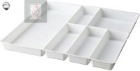 STÖDJA Cutlery tray, white, 51x50 cm (สเติดย่า ถาดเก็บช้อนส้อม 6 ช่องสีขาว ขนาด 51x50 ซม. )