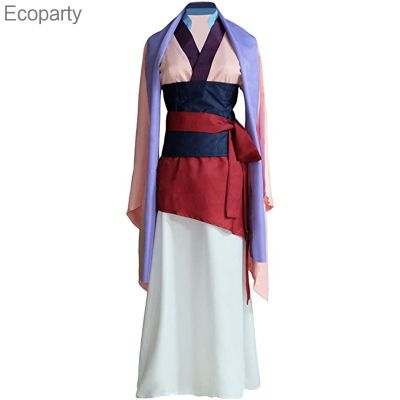 Anime Mulan Costume Womens Kids Chinese Hanfu Costume Princess Dress Deluxe Adult Cosplay for Halloween Party