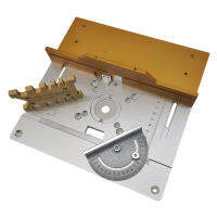 Deluxe Router Table Insert Plate, Elec Bakelite Milling Flip Board พร้อมรั้วและ Mitre Gauge Kit, Mini Woodwroking Benchtop