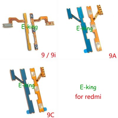 สำหรับ Xiaomi R Edmi 9 9i 9a 9c 9ครั้งปุ่มปรับระดับเสียงที่สำคัญ F LEX เคเบิ้ลอะไหล่ซ่อม