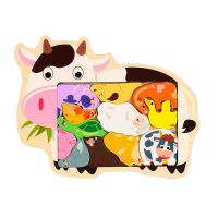 【CC】☂♀  Jigsaw Kids Education Colorful Fruit Transportation Puzzles Board Games