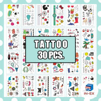 INEXSHOP - สติ๊กเกอร์แทททูแบบมินิมอล สติ๊กเกอร์แทททู แทททูน่ารัก แผ่นแปะแทททู แทททูมินิมอล sticker tattoo 30 ชิ้น
