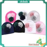 OKDEALS Outdoor Winter Warm Crochet Baby Flower Hat Beanie Cap Cotton Baby Accessories