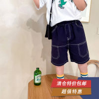 [Clearance special offer] childrens pants boys and girls 2021 summer thin jeans baby retro cropped pants