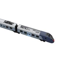 MOC MU-03รถไฟผู้โดยสารเดินทางบล็อกตัวต่อ DIY หุ่นประกอบอิฐการแสดงผลของขวัญของเล่นเด็กที่สร้างสรรค์