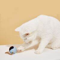 【WNING small pet】USB ไฟฟ้าอินเทอร์แอกทีฟลูกบอลของเล่นแมวอัตโนมัติ,ของเล่นออกกำลังกายเล่นทีเซอร์หมุนได้ด้วยตัวเองสำหรับสัตว์เลี้ยงลูกแมว