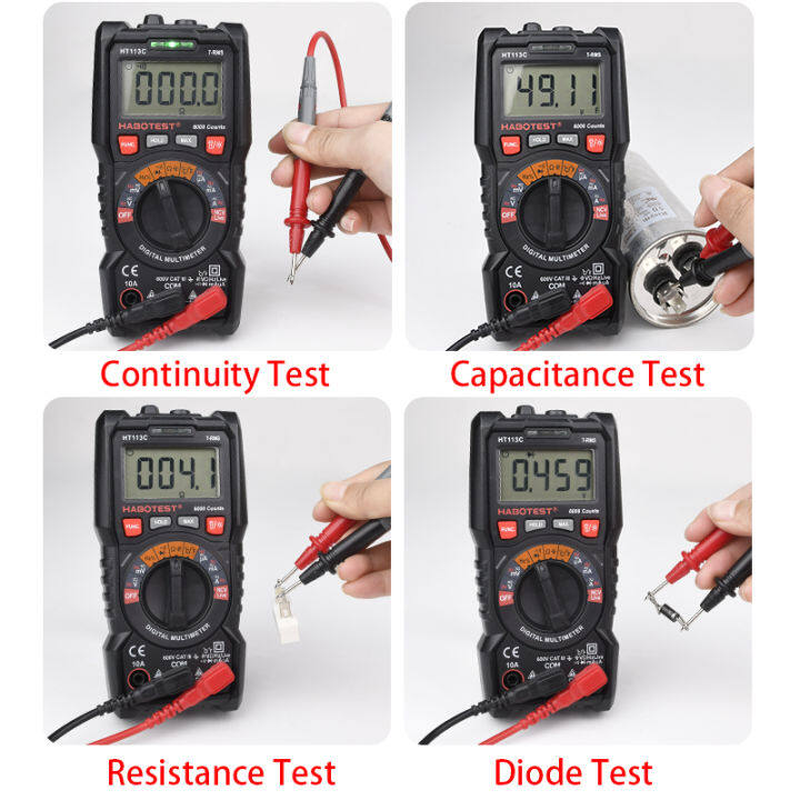 professional-digital-multimeter-mini-automotive-multimeter-habotest-ht113c-auto-range-600v-10a-ac-dc-ohm-capacitance-hz-tester