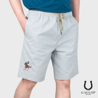 GALLOP : CASUAL SHORTS  กางเกงขาสั้นเอวยางยืด รุ่น GSP9001 สีเทาอ่อน