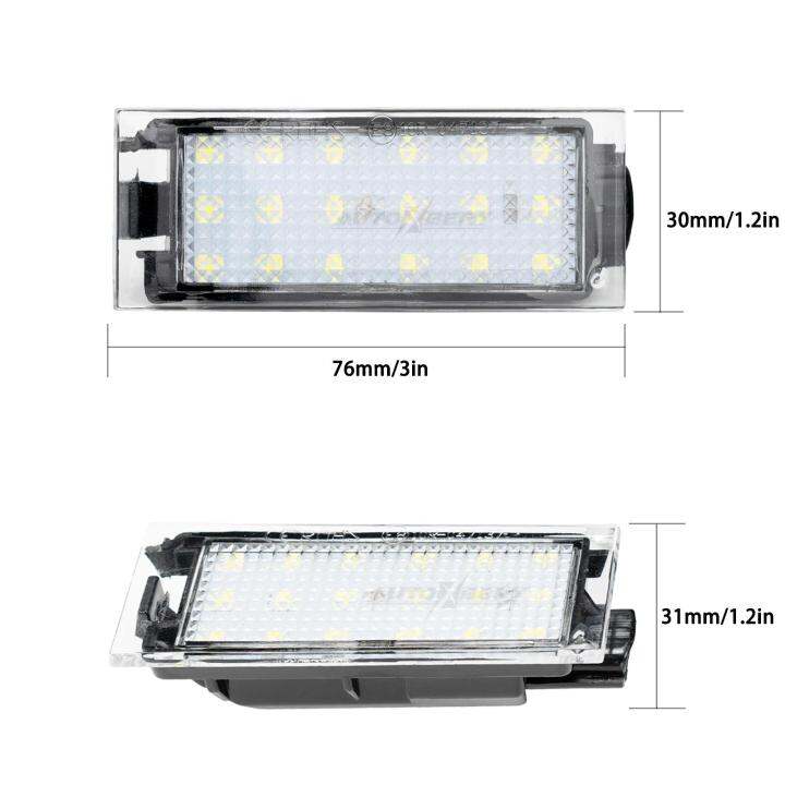 แคนบัสป้ายทะเบียนรถไลท์2แพ็คสำหรับ-renault-megane-พื้นที่-clio-laa-master-twingo-vel-satis-ด้านหลังจำนวนตัวกะพริบไฟ