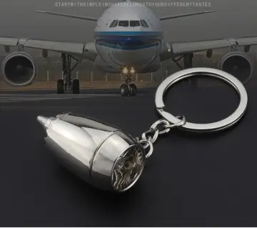 Creative Model Train Aircraft Airplane Ring Holder Keychain Accessories  Gift
