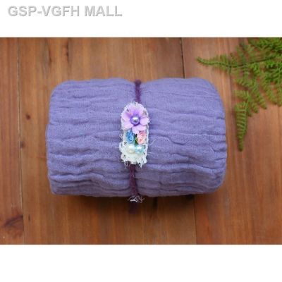 เครื่องชั่ง VGFH MALL ชุดผ้าห่มย้อมสายรัดศีรษะแบบถักผ้าฝ้ายผ้าก๊อซผ้าห่อเด็กทารกเด็กแรกเกิดอุปกรณ์ประกอบฉากการถ่ายภาพ