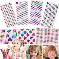 3D Gem Stickers Glitter Sparkle Crystal Sticker Stick on Earrings Face for Girls Kids Children Nail Ear Ring Princess Makeup Toy