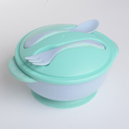 Suction Bowl With Lid Separable Bowl with Compartment Anti