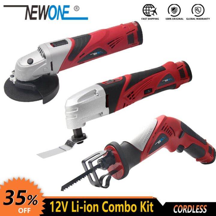 NEWONE 12V Electric Cordless LiIon Angle Grinder Oscillating Tool
