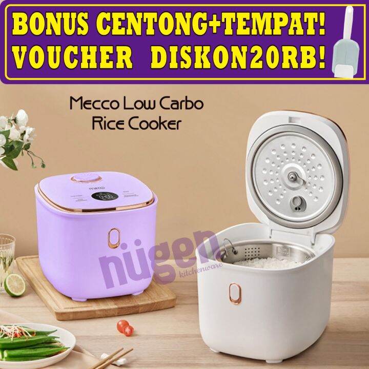 Mecoo Low Carbo Rice Cooker Kapasitas 1,5L 1,5 L 1,5L Low Sugar