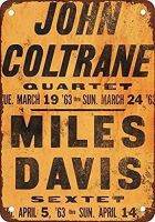 สำหรับป้ายดีบุก8X12-1963 John - Coltrane &amp; Miles - Davi ในสไตล์วินเทจป้ายโลหะผนังจำลองตกแต่งฟาร์มห้องซักรีดชั้นใต้ดิน