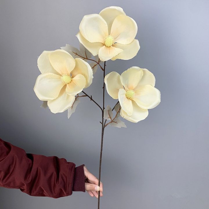 cw-3-heads-artificial-magnolia-flowerwedding-road-guidewallsceneryliving-room-table-fake-floral-props