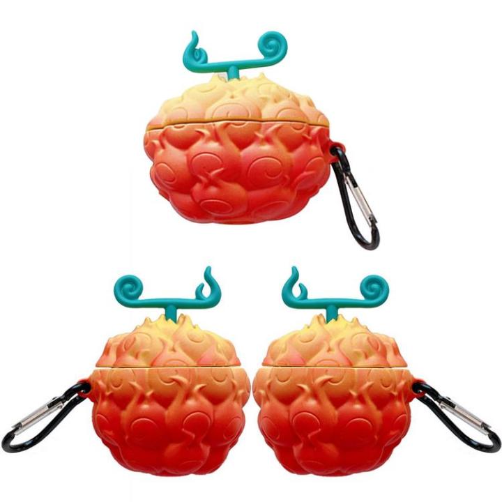 3D Cute Cartoon Devil fruit Design high quality Silicone earphone