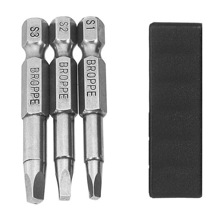 3Pcs 50mm Electric Driver Bits Square Head Screwdriver Bit For