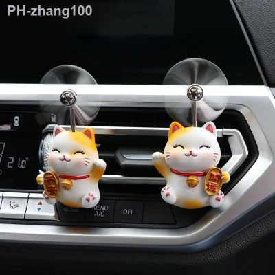 Lovely Cat Car Air Freshener Fragrance Diffuser Cute Animal Interior Accessories Car Air Conditioner Outlet Vent Perfume Clip