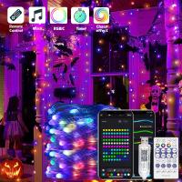 ﹍ RGBIC Halloween Lights LED String 10m 100 leds WS2812 Birthday Party Room Decoration Light Addressable Individually DC5V USB