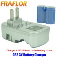 3V CR2 Battery 2 Pcs 3V Li-ion Rechargeable Battery 1 Pcs CR2 Battery Charger For Rangefinder Mini Telescope Camera Batteries