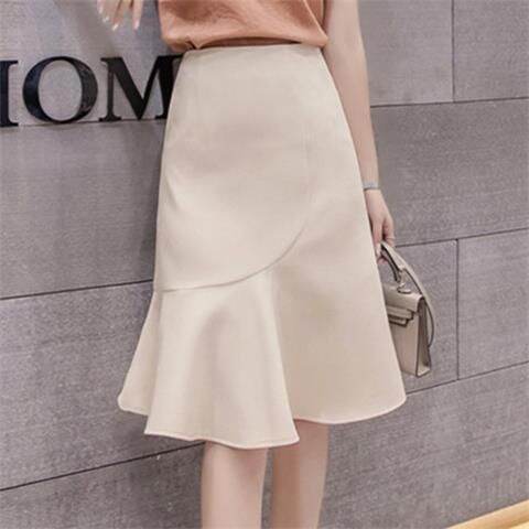 women-office-skirt-a-line-mid-length-elegant-ruffle-skirts