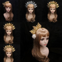 KAF Halo Crown Design Rose Flower Lolita Crown ชุดวัสดุ DIY แพคเกจวัสดุที่คาดผมเจ้าสาวเครื่องประดับศีรษะวันเกิด