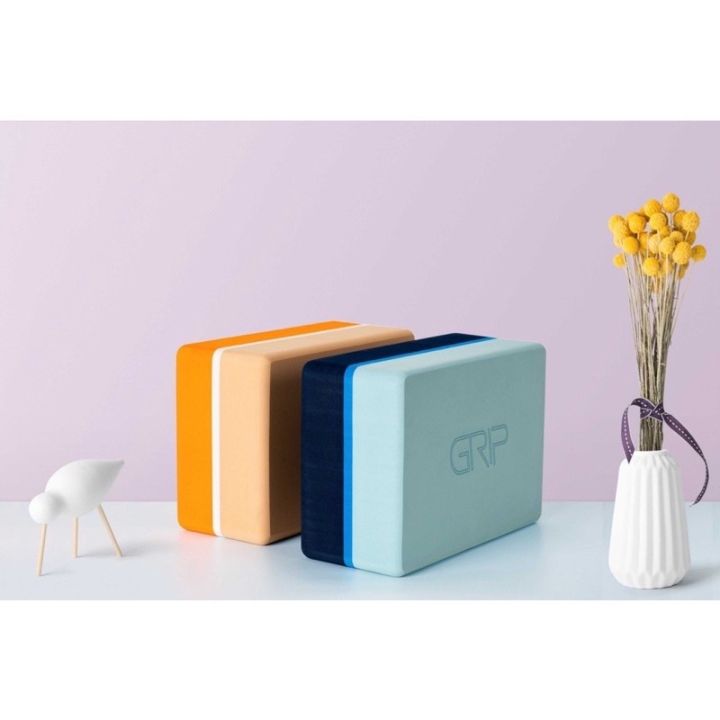 grip-yoga-block-2tones-ทูโทน-บล็อกโยคะ-บล๊อคโยคะ-บล็อคเนื้อแน่น-แย่างดี-ไม่ยวบ-grip-block-gb05-gb-06