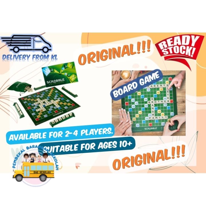 English Original | Mattel Scrabble (2 Games ORIGINAL] BOX) - Lazada