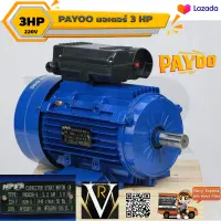 PAYOO มอเตอร์ รุ่น PM3028-4 220v 3 HP R.P.M. 1440r/min ทองแดงแท้ สินค้าคุณภาพ