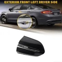 DS7Z-54218A15-DC Car Front Left Door Handle Lock Bezel Cover Cap Fit for Edge 2015-2020 Glossy Black