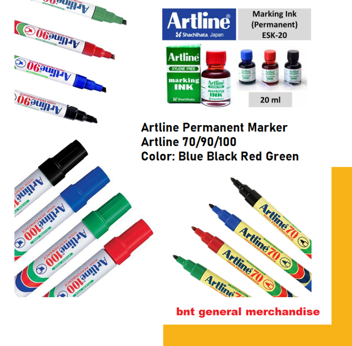 Artline Permanent Markers Artline 70, Artline 90, Artline 100 or