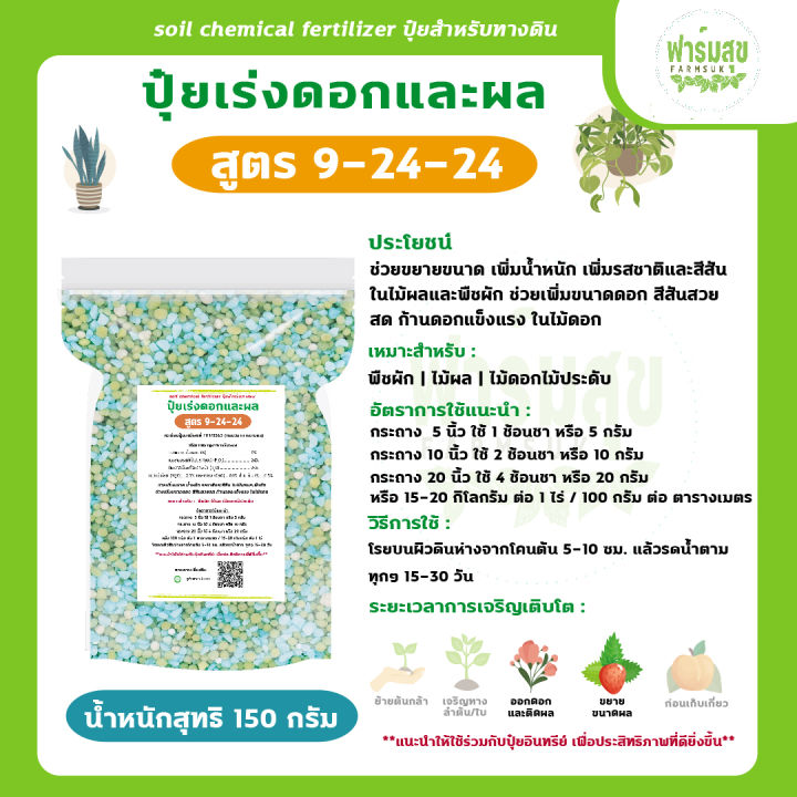 ปุ๋ยเคมี-150-กรัม-สูตร-46-0-0-16-16-16-25-7-7-9-24-24-13-13-21-15-0-0-ปุ๋ยอินทรีย์