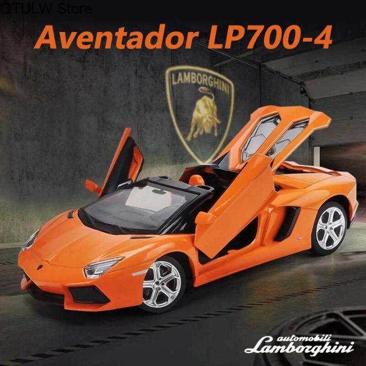 QTULW Store 【RUM】1:24 Scale Lamborghini Aventador LP700-4 Alloy Car Model  Light & Sound